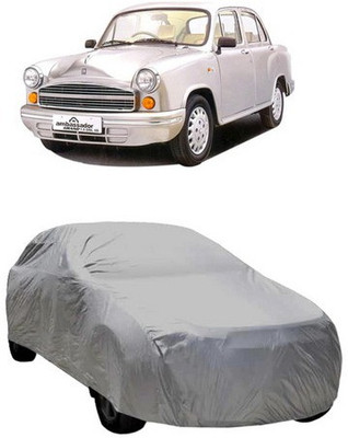 HDSERVICES Car Cover For HM Ambassador MPFi (Without Mirror Pockets)(Grey)
