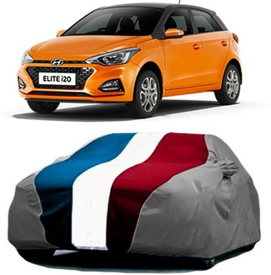 MSR STORE Car Cover For Hyundai Elite i20 (With Mirror Pockets)(Red, Blue, Grey)