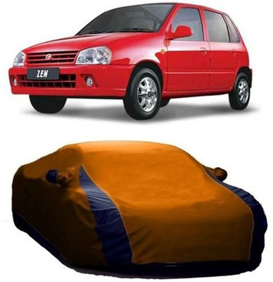 MSR STORE Car Cover For Maruti Suzuki Zen (With Mirror Pockets)(Orange)
