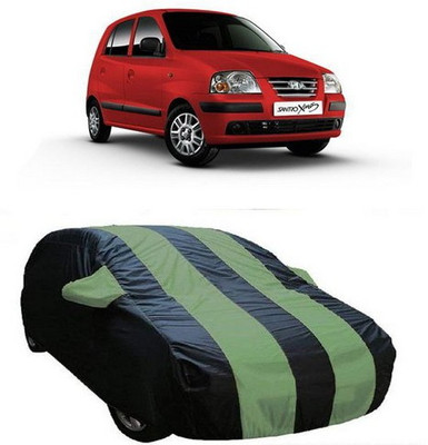 HDSERVICES Car Cover For Hyundai Santro Xing (With Mirror Pockets)(Green)