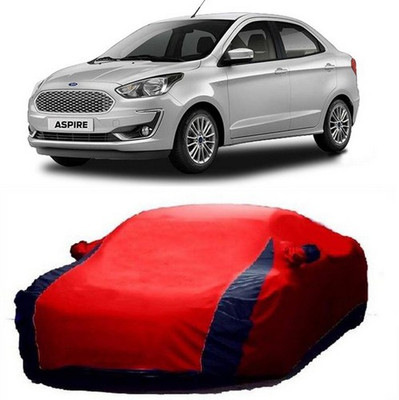 AAMANG Car Cover For Ford Figo Aspire (With Mirror Pockets)(Red)
