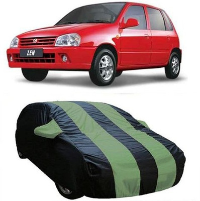 TheProtect Car Cover For Maruti Suzuki Zen (With Mirror Pockets)(Green)