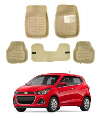 Trigcars PVC 3D Mat For  Chevrolet Spark(Beige)