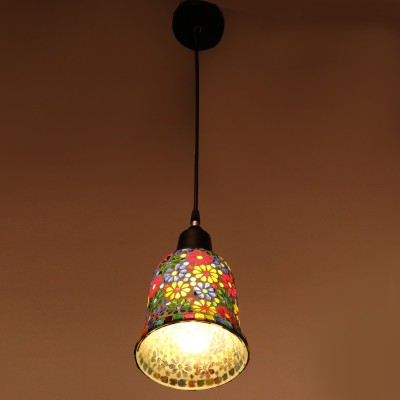 Flipkart Perfect Homes New Decorative Colorful Pendant Lamp (Multi, Wood, E27) Pendants Ceiling Lamp(Multicolor)