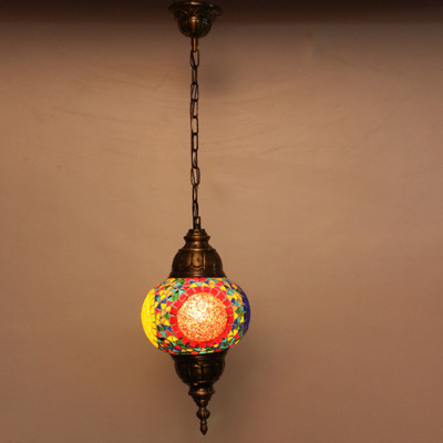 1st Time Traditional & Hand Decorative Glass Ceiling Lamp VG30 Pendant Lamp Ceiling Lamp(Multicolor)