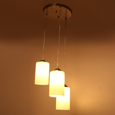 AFAST Hanging Ceiling Lamp Of 3 Decorative Glass Shade In,1 Metal Fitting VG35 Pendant Lamp Ceiling Lamp(White)