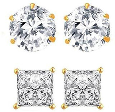 NAKIT STUD EARRINGS COMBO Cubic Zirconia Copper Stud Earring