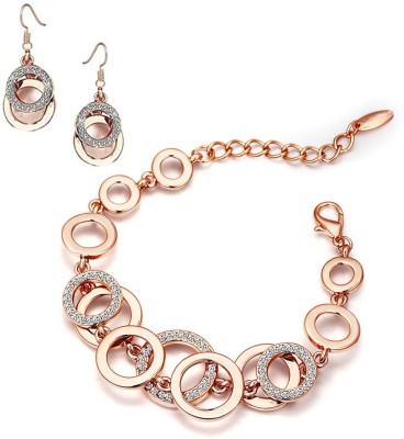 Jewels Galaxy Copper Copper Rose Gold, White Jewellery Set(Pack of 1)