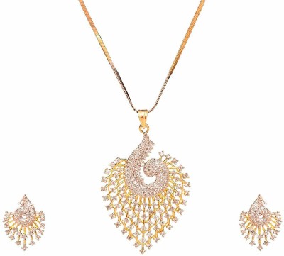 Sitashi Alloy Gold-plated White, Gold Jewellery Set(Pack of 1)