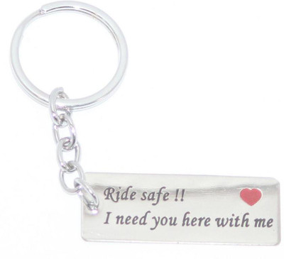 Aura Drive Safe Ride Safe Message Key Ring For Husband Father Papa Men Boys For Biker Key Chain