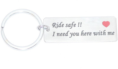 Aura Drive Safe Ride Safe Message Key Ring For Papa Husband Father Men Boys For Biker Key Chain