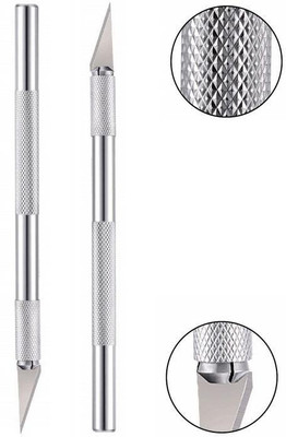 Fedus new Metal Grip Hand-held Paper Cutter(Set Of 3, Silver)