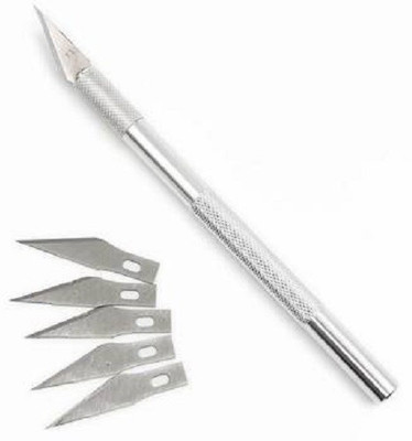 Tech-X New Metal Grip Hand-held Paper Cutter(Set Of 1, Silver)