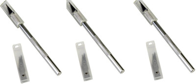 Fedus new Metal Grip Hand-held Paper Cutter(Set Of 3, Silver)