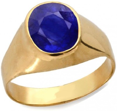 Jaipur Gemstone Neelam Ring Natural Stone sapphire ring gold plated ring for unisex by Jaipur Gemstone Copper Sapphire Copper Plated Ring