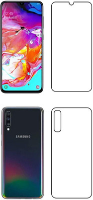 PR SMART Front and Back Tempered Glass for Samsung Galaxy A70, Samsung A70, (Flexible)(Pack of 2)