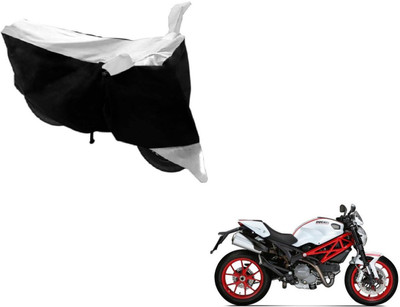MOCKHE Two Wheeler Cover for Ducati(Monster 796 S2R, Black, White)