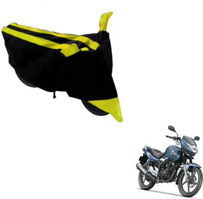 MOCKHE Two Wheeler Cover for Suzuki(GS 150R, Black, Yellow)