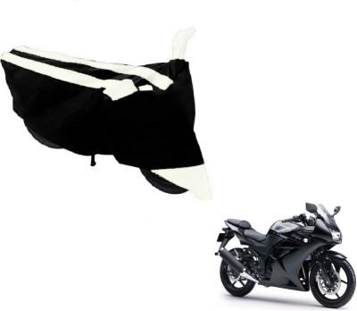 Flipkart SmartBuy Two Wheeler Cover for Kawasaki(Ninja 250, Black, White)