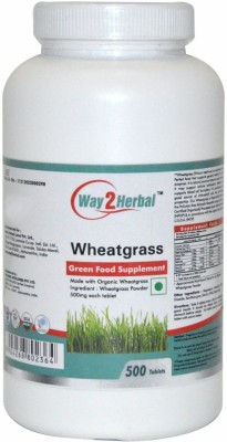 Way2Herbal Wheatgrass 500 Tablet (Pack of 4)(Pack of 4)