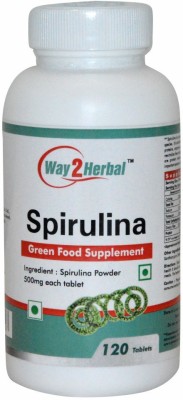 Way2Herbal Spirulina 120 Tablets (Pack of 4)(4 x 125 mg)