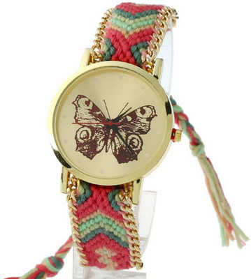 DRIJA ENTERPRISE geneva 22 red butterfly Analog Watch - For Women