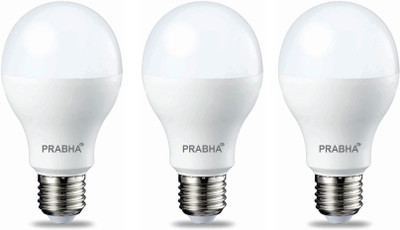 PRABHA 7 W Basic Round B22 LED Bulb(White, Pack of 3)