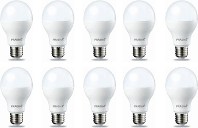 PRABHA 5 W Basic Round B22 LED Bulb(White, Pack of 10)
