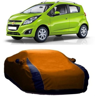 XGuard Car Cover For Chevrolet Beat (With Mirror Pockets)(Orange)