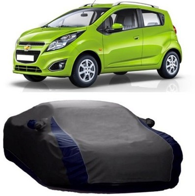 VIRMANG Car Cover For Chevrolet Beat (With Mirror Pockets)(Grey)