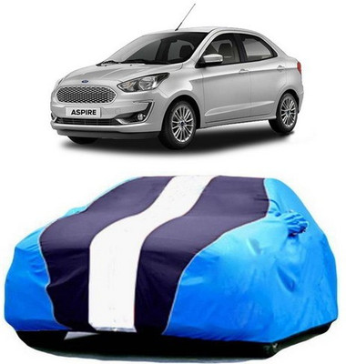 MSR STORE Car Cover For Ford Aspire (With Mirror Pockets)(Blue)