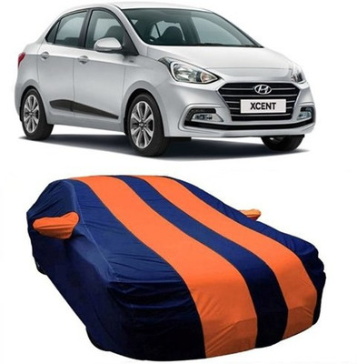 MSR STORE Car Cover For Hyundai Xcent (With Mirror Pockets)(Multicolor)