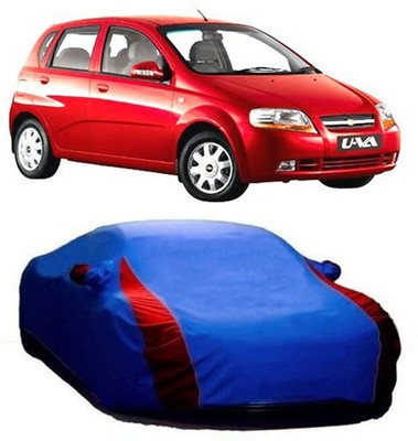 AAMANG Car Cover For Chevrolet Aveo Uva (With Mirror Pockets)(Blue)