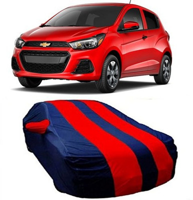 SnehaSales Car Cover For Chevrolet Spark (With Mirror Pockets)(Red)