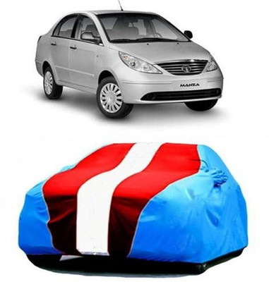 AAMANG Car Cover For Tata Manza (With Mirror Pockets)(Blue, Red)