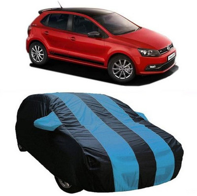 HDSERVICES Car Cover For Volkswagen Polo GT (With Mirror Pockets)(Blue)
