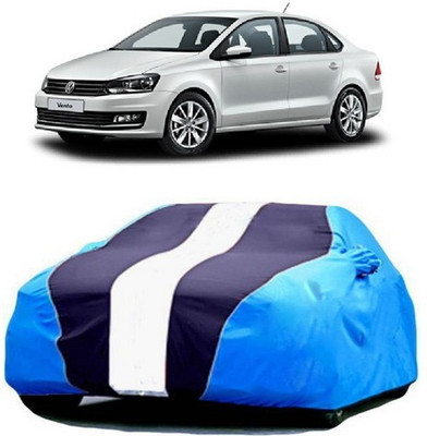 XGuard Car Cover For Volkswagen Vento (With Mirror Pockets)(Blue)