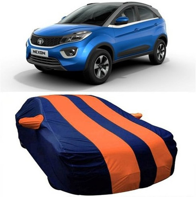HDSERVICES Car Cover For Tata Nexon (With Mirror Pockets)(Orange)