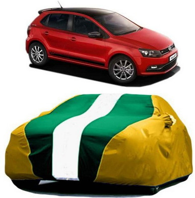 HDSERVICES Car Cover For Volkswagen Polo GT (With Mirror Pockets)(Yellow, Green)