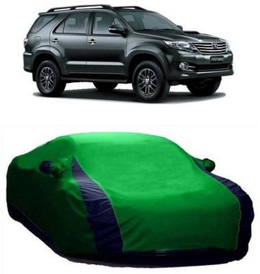 HDSERVICES Car Cover For Toyota Fortuner Old (With Mirror Pockets)(Green)