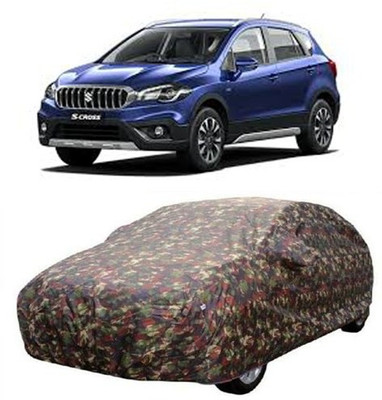 AAMANG Car Cover For Maruti Suzuki S-Cross (With Mirror Pockets)(Multicolor)