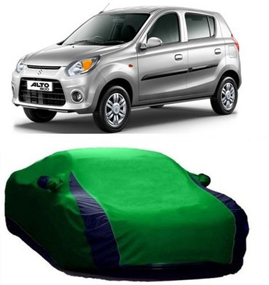 HDSERVICES Car Cover For Maruti Suzuki Alto 800 (With Mirror Pockets)(Green)