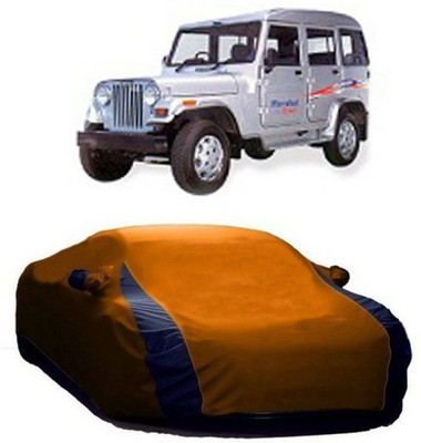 SnehaSales Car Cover For Mahindra Marshal (With Mirror Pockets)(Orange)