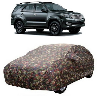 HDSERVICES Car Cover For Toyota Fortuner Old (With Mirror Pockets)(Multicolor)