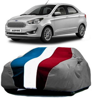 HDSERVICES Car Cover For Ford Figo Aspire (With Mirror Pockets)(Red, Blue, Grey)