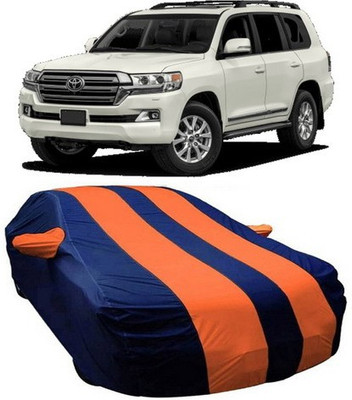 TheProtect Car Cover For Toyota Land Cruiser (With Mirror Pockets)(Orange, Blue)