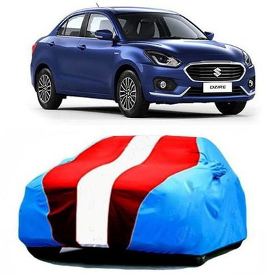 HDSERVICES Car Cover For Maruti Suzuki Swift Dzire (With Mirror Pockets)(Blue, Red)