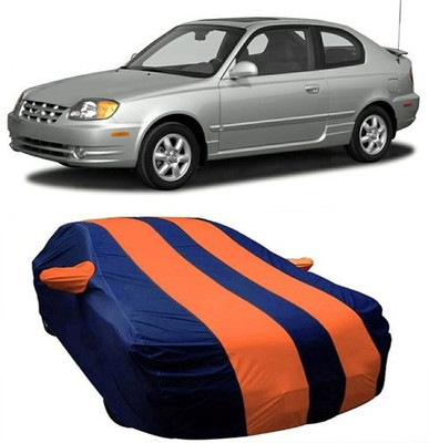 CLASS ONE Car Cover For Hyundai Accent (With Mirror Pockets)(Orange)