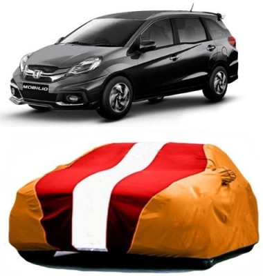 SnehaSales Car Cover For Honda Mobilio (With Mirror Pockets)(Red, Orange)