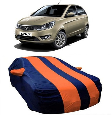 HDSERVICES Car Cover For Tata Bolt (With Mirror Pockets)(Orange)